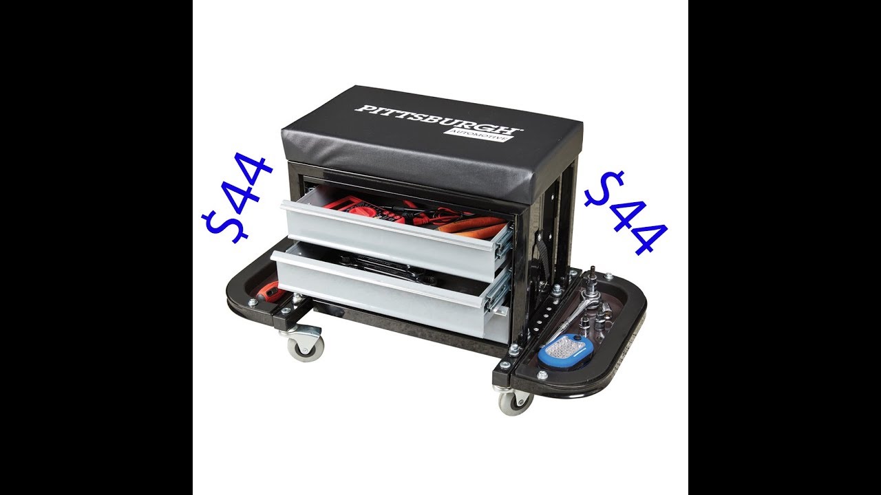 👑 Best Mechanic Stool for $44?! 👨🏻‍🔧 Pittsburgh Automotive’s Mechanic’s Roller Seat 🔥 350lb 🛠️