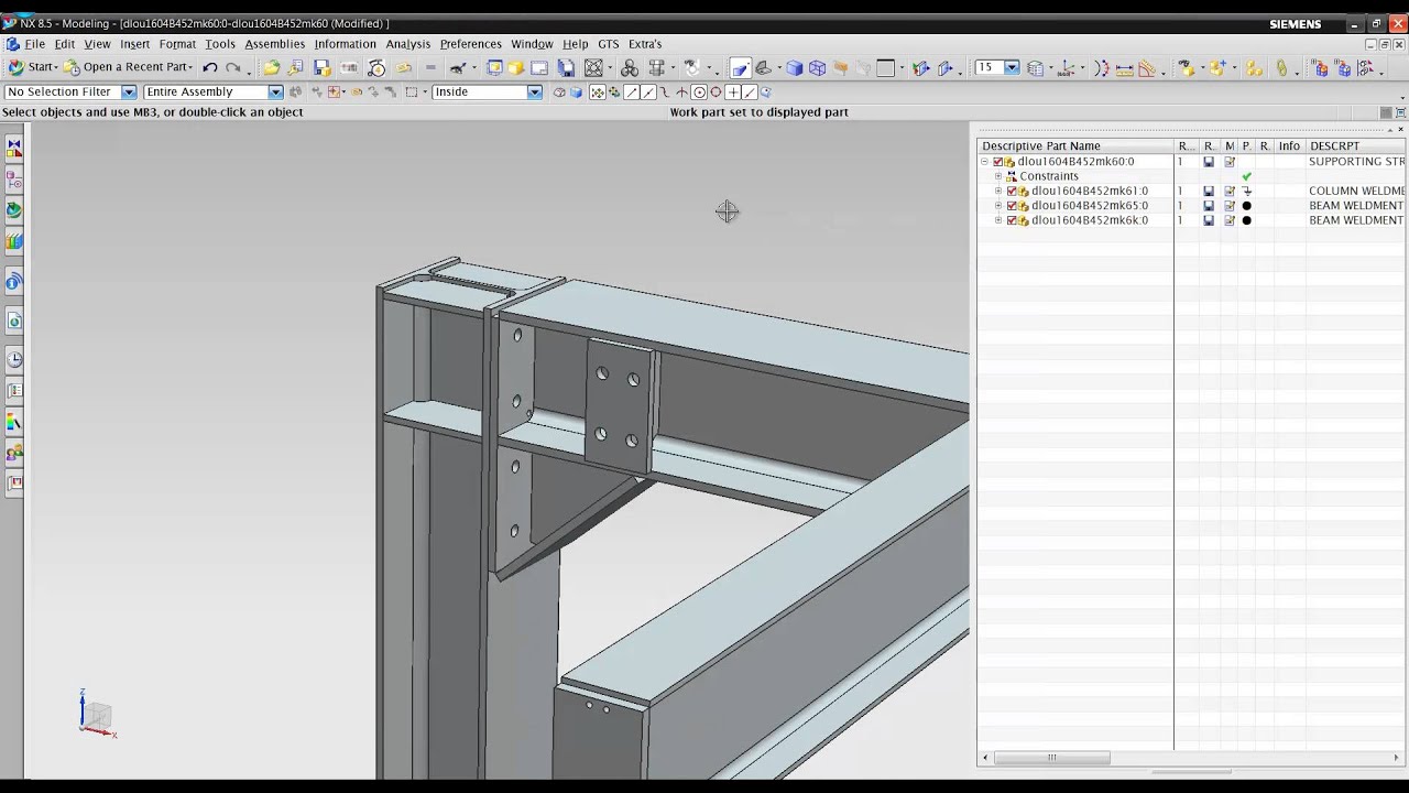 Siemens NX User Development - Structural Steel Smart Modeling