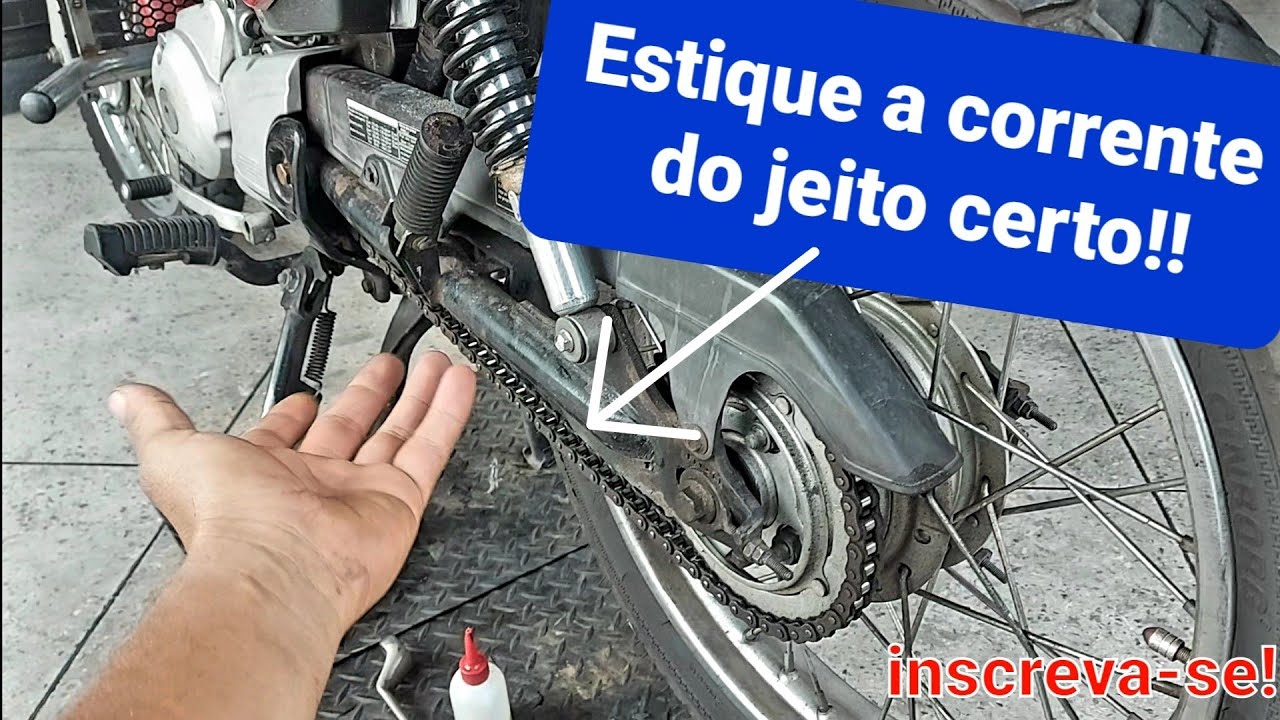 Como esticar a corrente da sua moto da forma correta veja