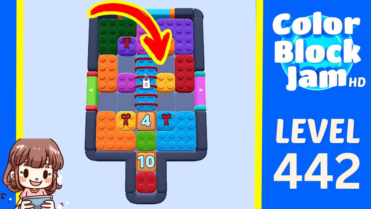 Color Block Jam Level 442 Solution Walkthrough