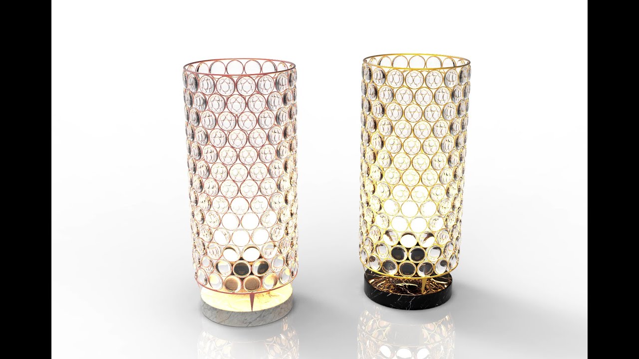 Crystal Table Lamp Modelling in 3ds Max Easy Tutorial For Beginners.