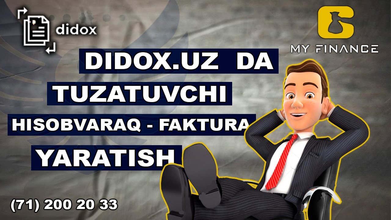 DIDOX.UZ DA TUZATUVCHI HISOBVARAQ-FAKTURA YARATISH