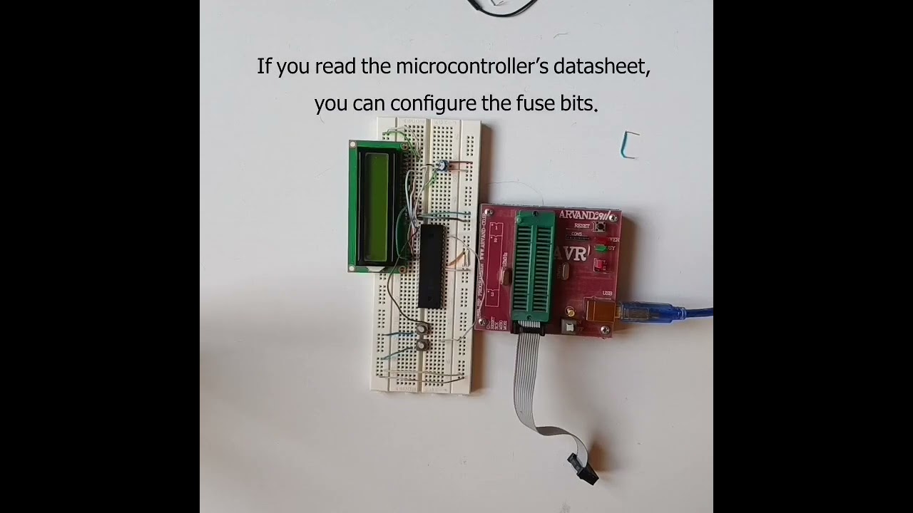 آموزش کامل اجرای پروژه ATmega32A روی بردبرد با LCD کاراکتری | از شبیه‌سازی تا برنامه‌ریزی