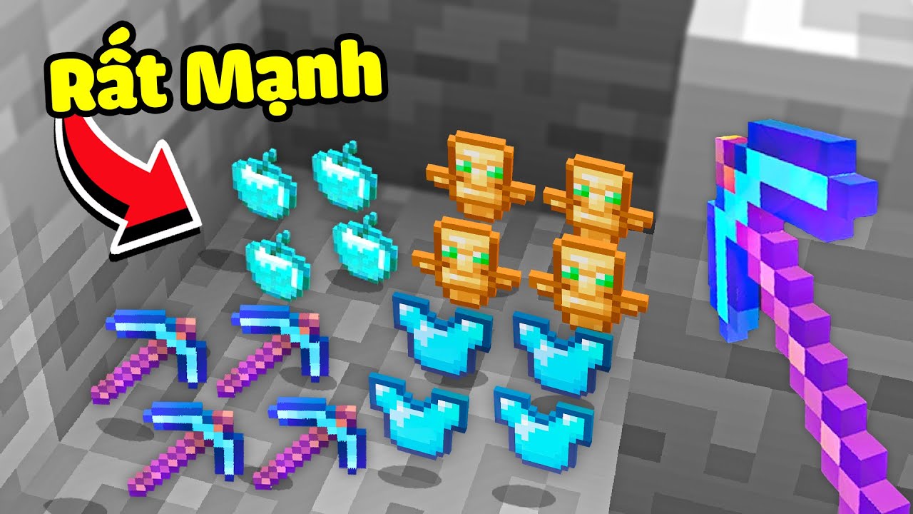 Minecraft nhưng Đập Block ra Vũ Khí Tí Hon
