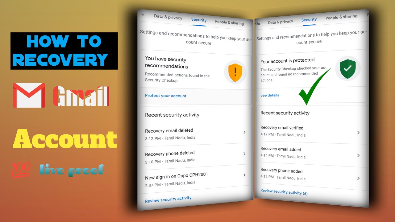 How to set gmail recovery password & safety production in tamil #gamil #recovery #safety #intamil