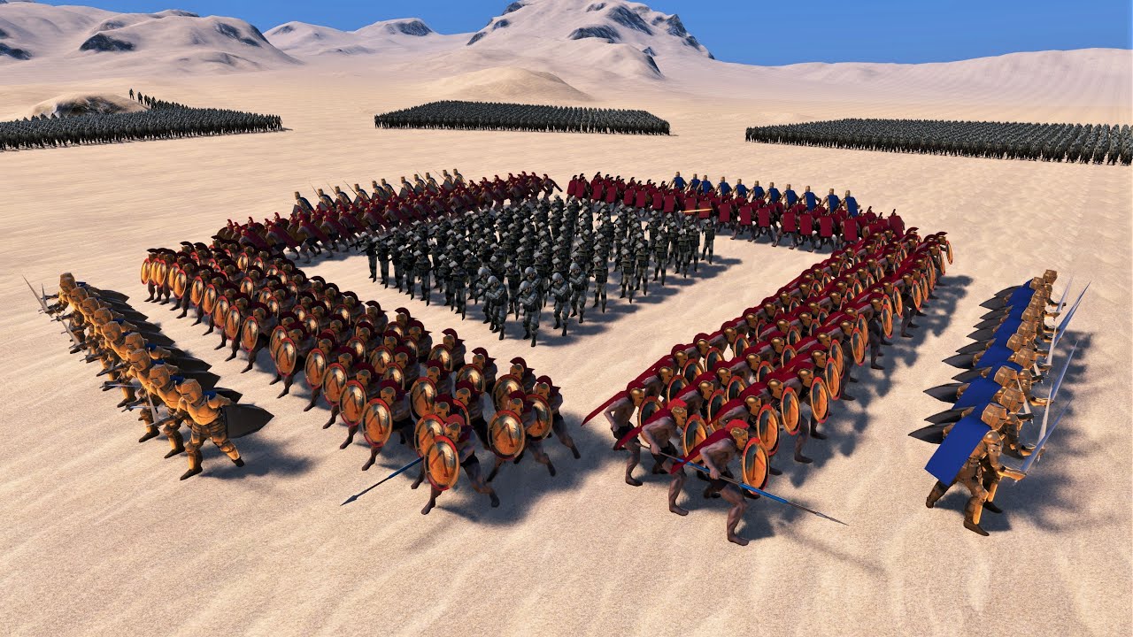 Golden Knights, Spartans And Modern Soldiers Stuck And Surrounded By Zombie Horde - UEBS