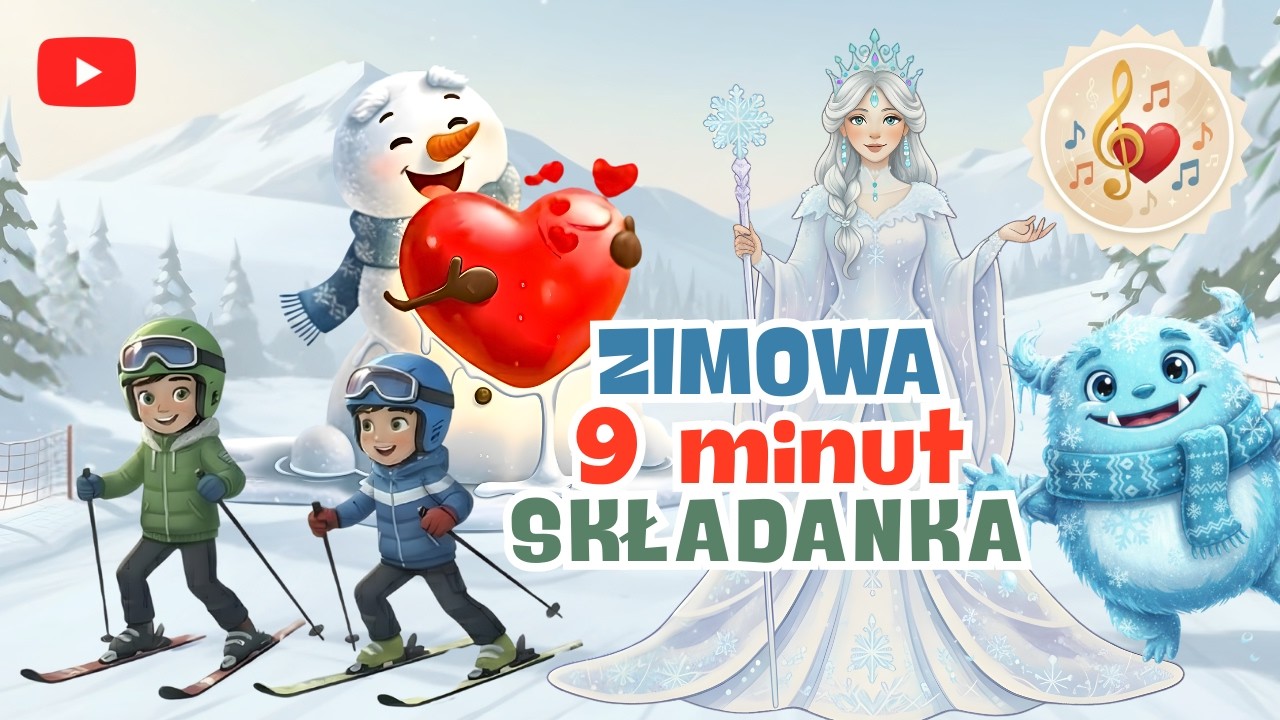 ZIMOWA składanka piosenek dla dzieci ❄ mądre 9 minut | mix piosenek o zimie | MUZYCZNE WARTOŚCI zimą