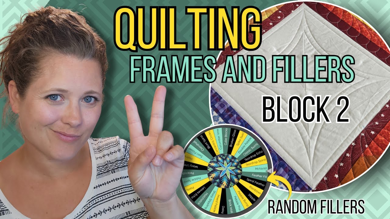 Quilting Frames and Filler Designs using Rulers and Free Motion Quilting 2024 Quilt Along Block 2