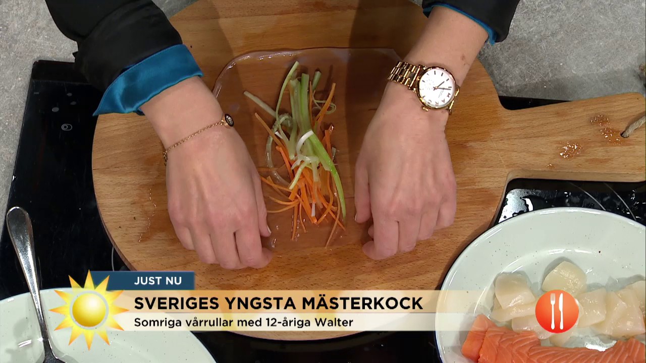 Vårrulleskola med Sveriges yngsta mästerkock - Nyhetsmorgon (TV4)