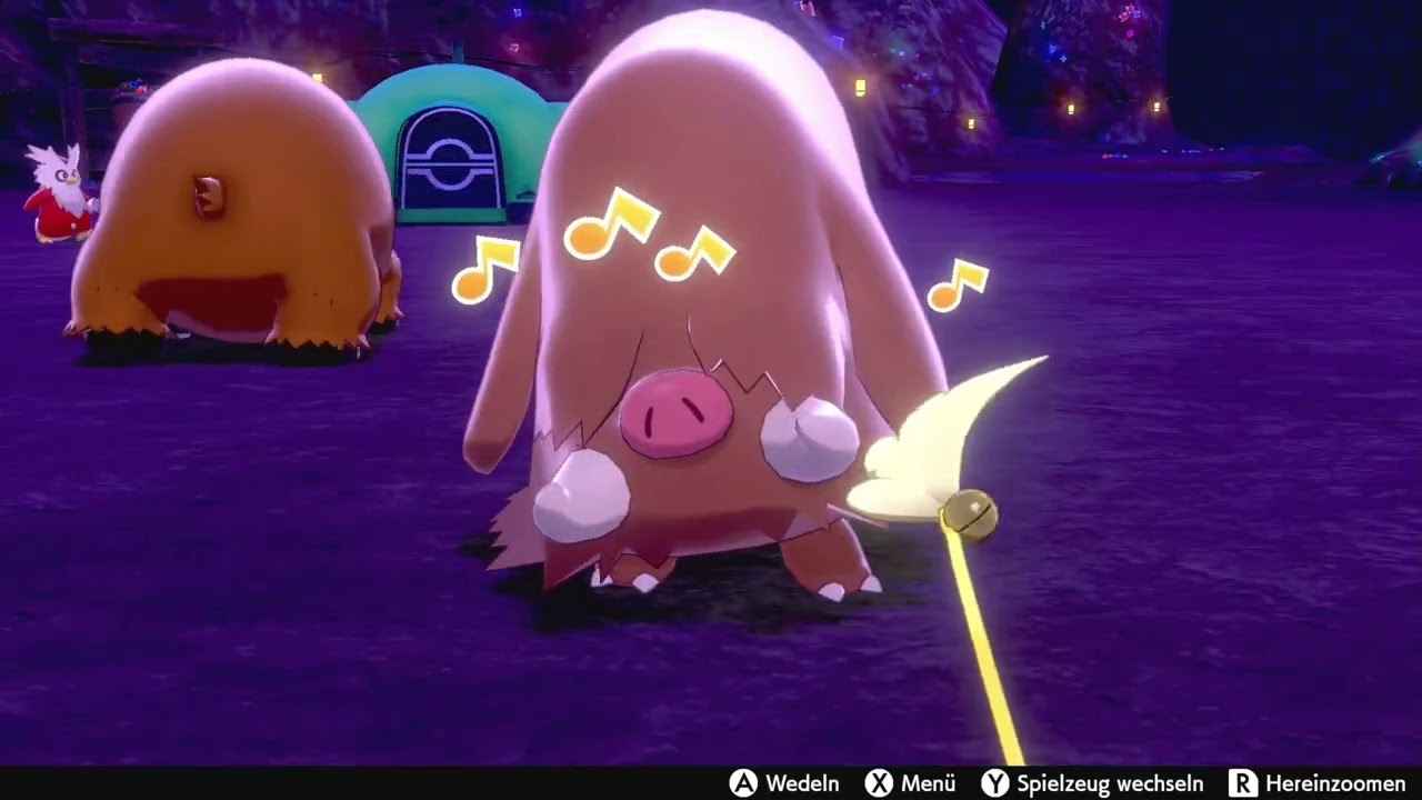Pok&eacute;mon Sword/Shield - Playing Feather Wand with Keifel / Piloswine