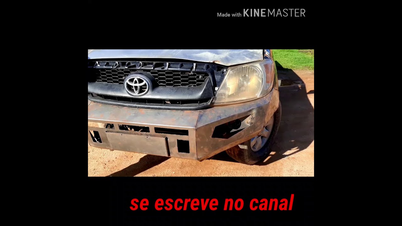 Hilux com parachoque de ferro!! Fazer de constru&ccedil;&atilde;o!!