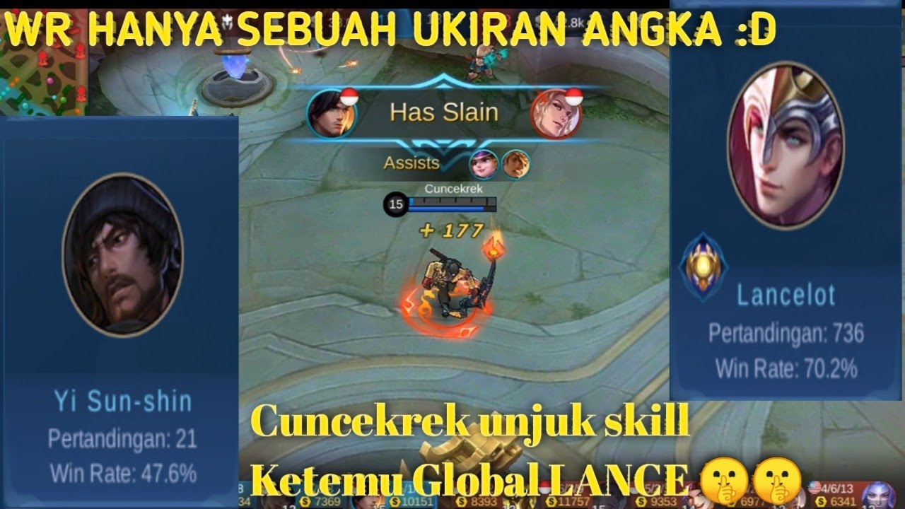KETEMU GLOBAL LANCELOT ?! CUNCEKREK LANGSUNG KASIH PAHAM 😂 || MLBB