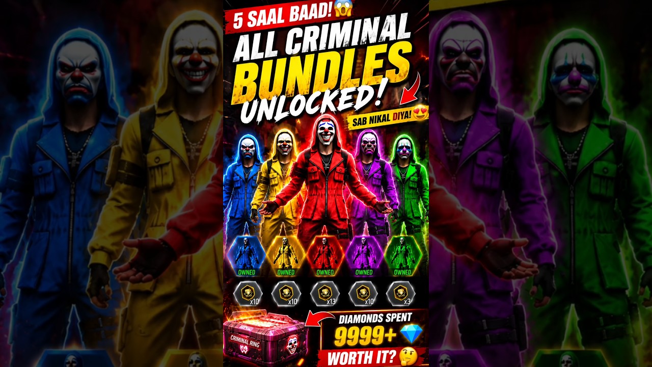 ALL CRIMINAL BUNDLE UNLOCK 💀 #shorts