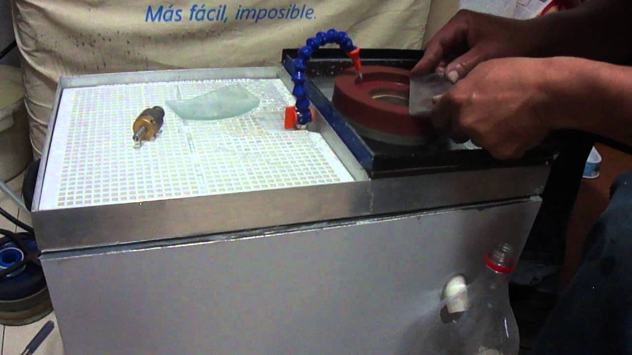 maquina para pulir y biselar vidrio  parte 1