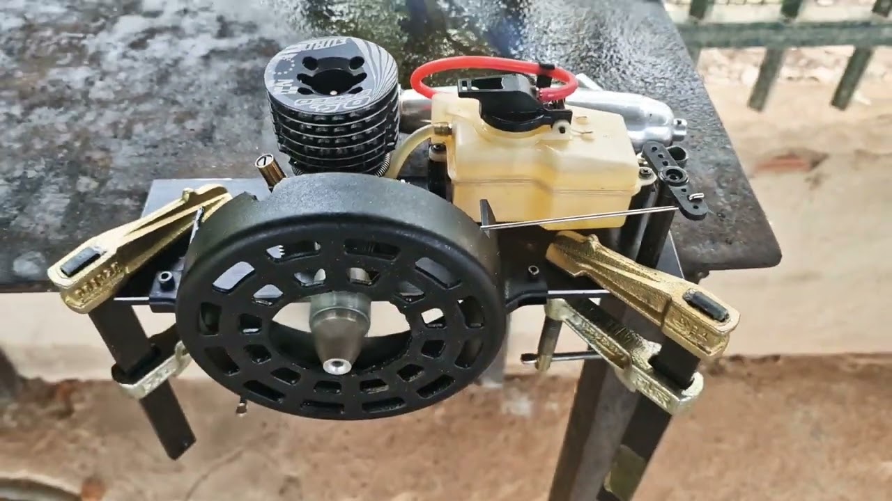 Motor OS SPEED R21 EURO terminando de hacer el rodaje en mesa.