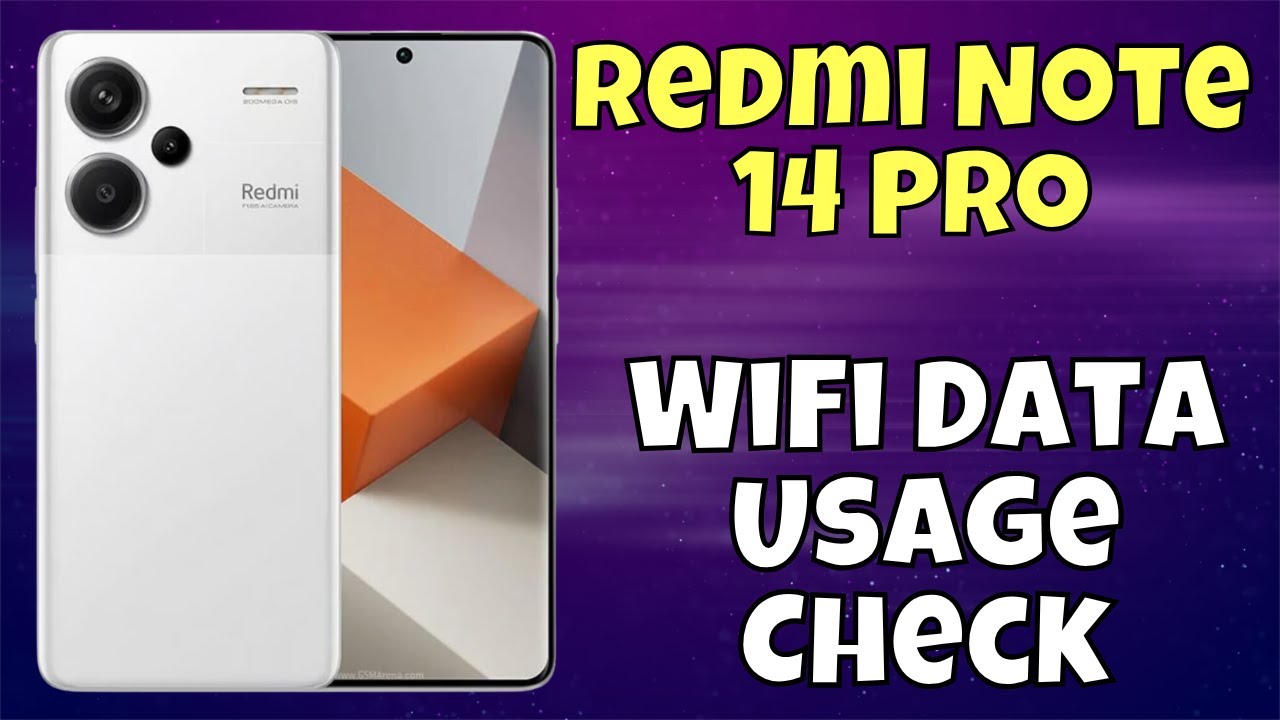 WiFi Data Usage Check on Redmi Note 14 Pro {new}