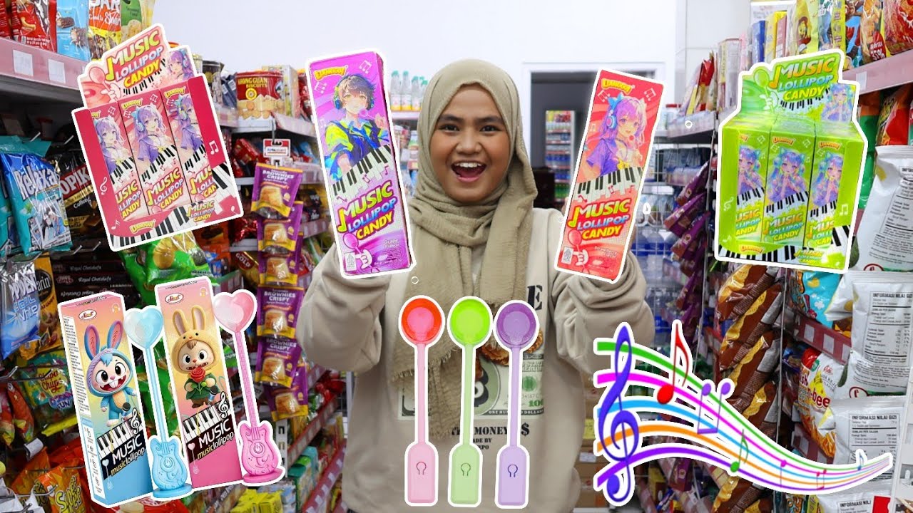 BORONG PERMEN LOLIPOP MUSIC DI MINIMARKET | CHIKAKU FAMILY