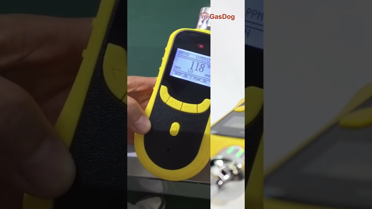 Portable H2 Hydrogen Gas Detector - Pump Sampling with Audible, Visual & Vibration Alarm