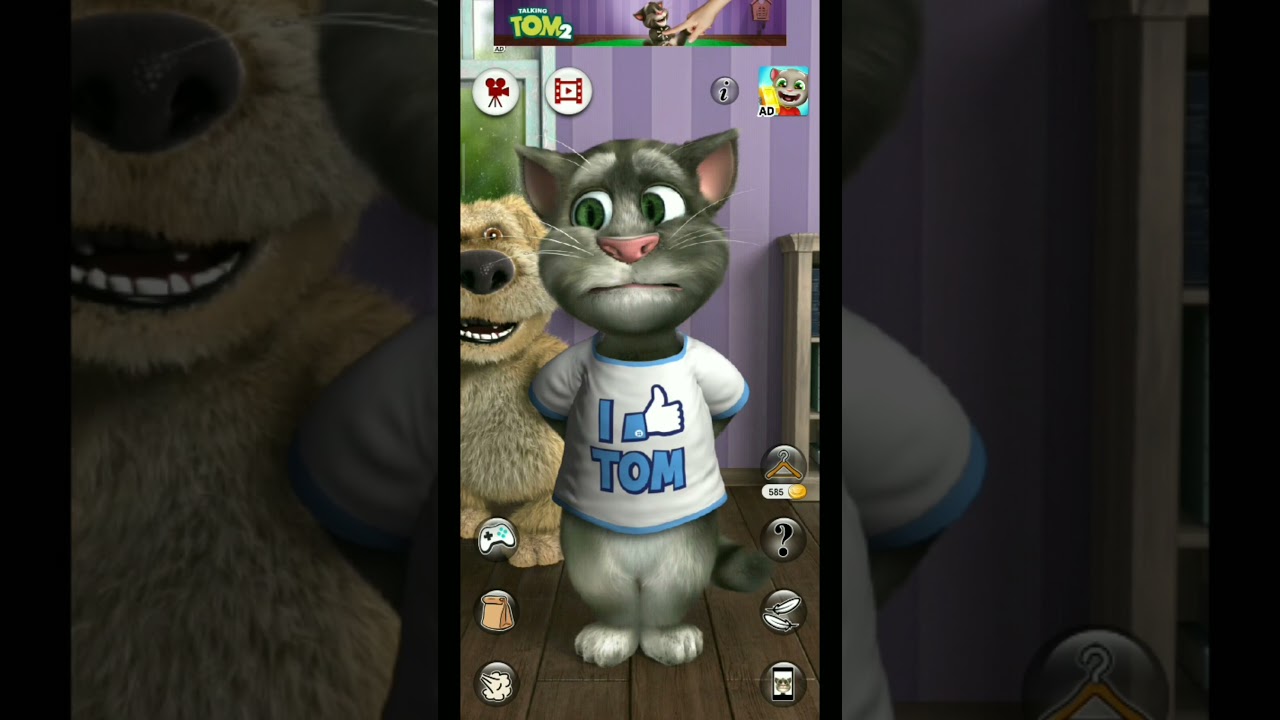 talking tom cat 2 gameplay // talking tom cat 2 ben farts💨 #shorts #youtubeshorts #talkingtomcat2