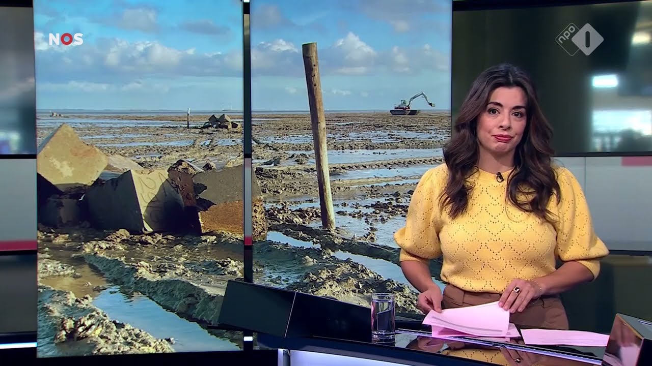 NOS nieuws over rifblokken gemaakt van lokaal baggerslib  door NETICS en GEOWALL&reg;
