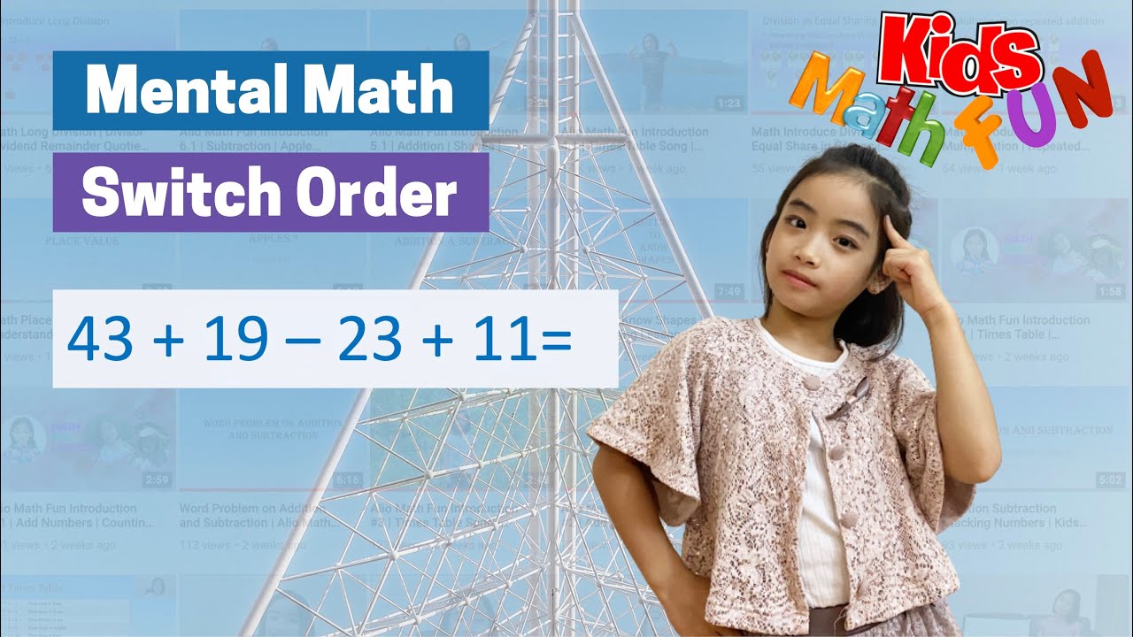 Mental Math Switch Order for fast calculation | Learning Math with Fun for Kids