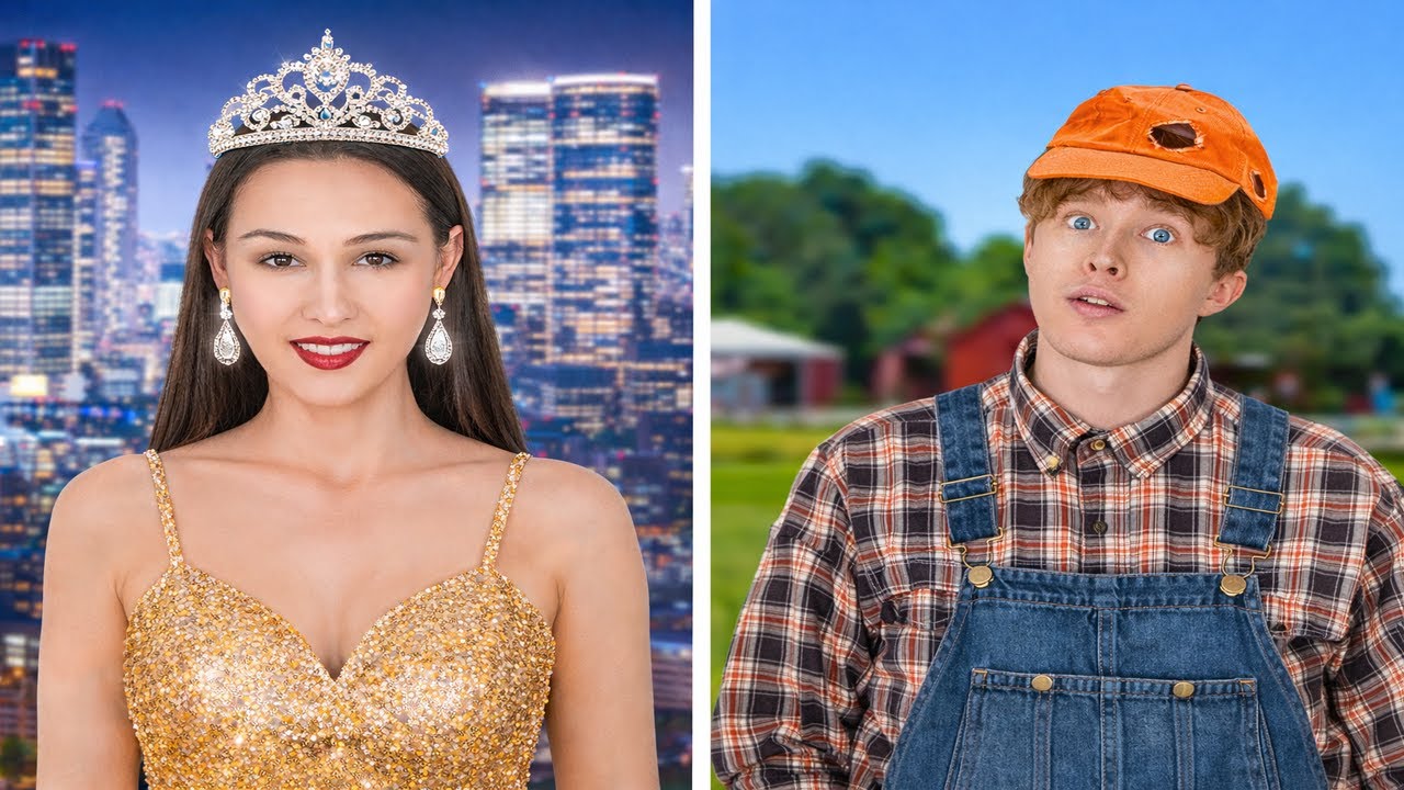 ГОРОДСКАЯ ДЕВУШКА VS СЕЛЬСКИЙ ПАРЕНЬ 🌆🌾 Жизнь, привычки и забавные различия от 123 GO! CHALLENGE