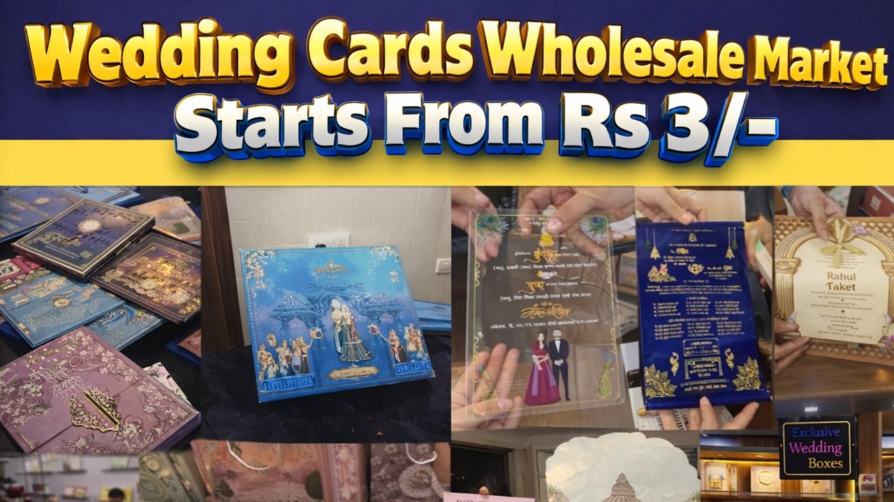 Cheapest Wedding Cards in Delhi 😱 | ₹3 Wedding Card Market | Chawri Bazaar Chandni Chowk