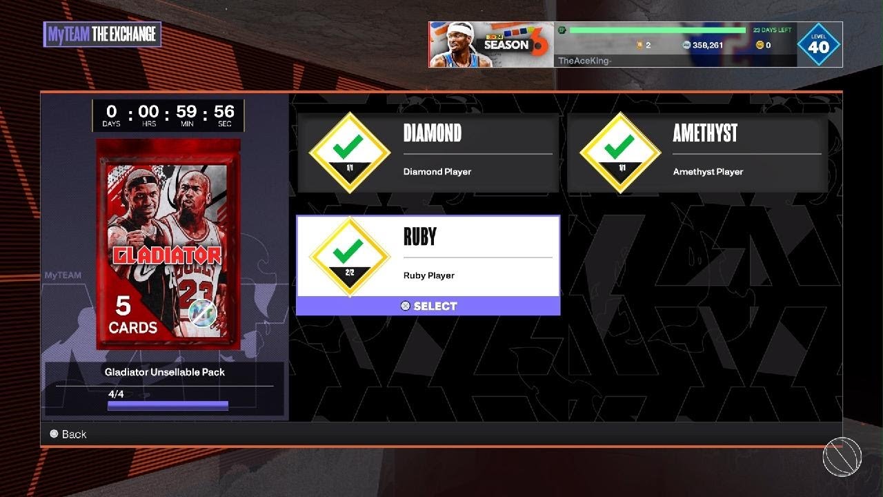 NBA 2K24 MyTeam Lucky Dark Matter Pull From Exchange Pack