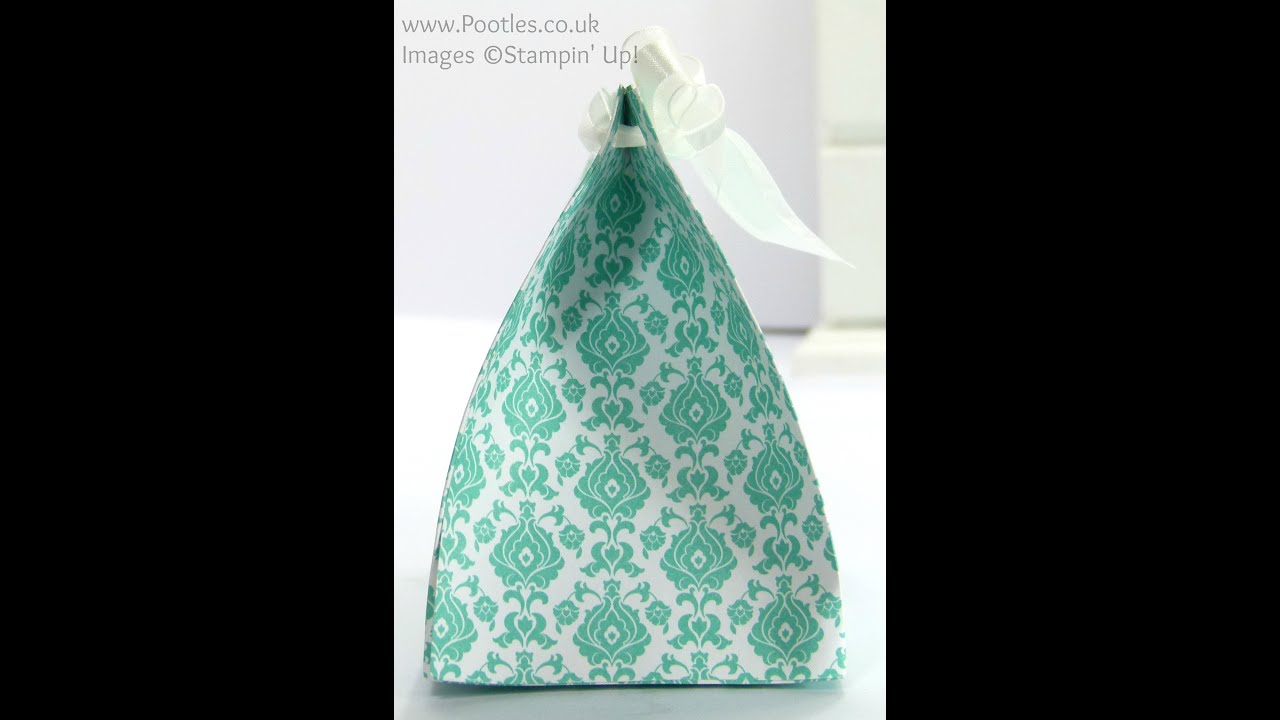 Wide Fat Bag using Stampin' Up! UK Eastern Elegance DSP