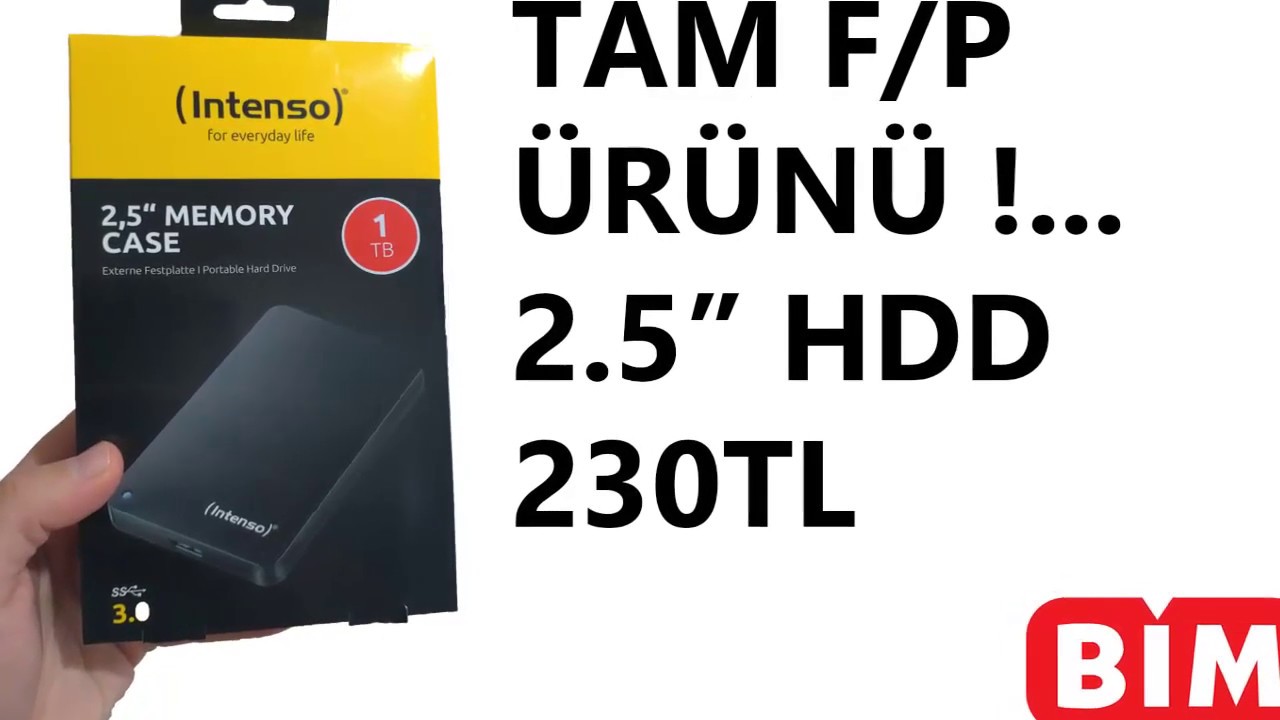 INTENSO 1 TB 2.5 inç Taşınabilir HDD Kutu  Açılışı (Unboxing)