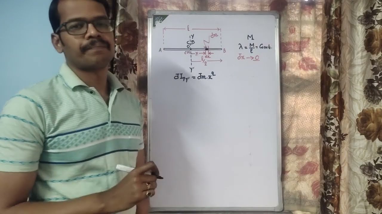Solution 2 | M.O.I of a Uniform Rod about C.M | Rotational Dynamics | Class 11/JEE/NEET
