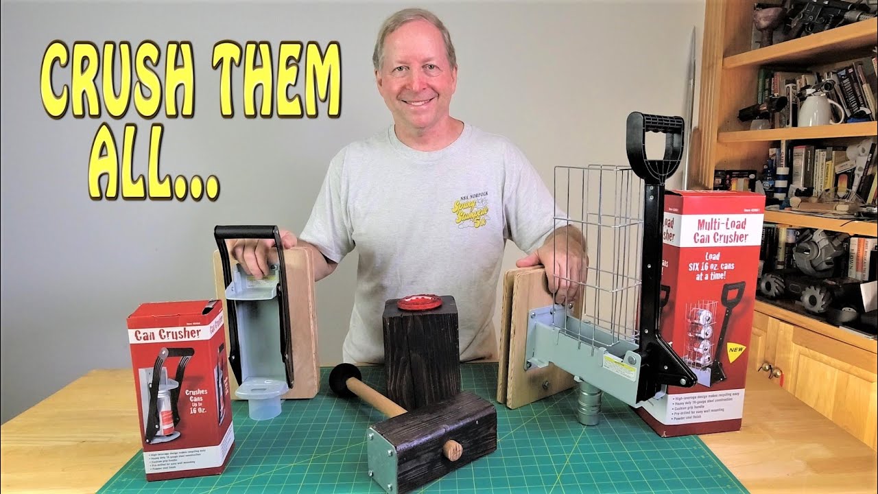 Testing $5, $9 Can Crushers from Harbor Freight vs Wooden Mallet, Who Wins?