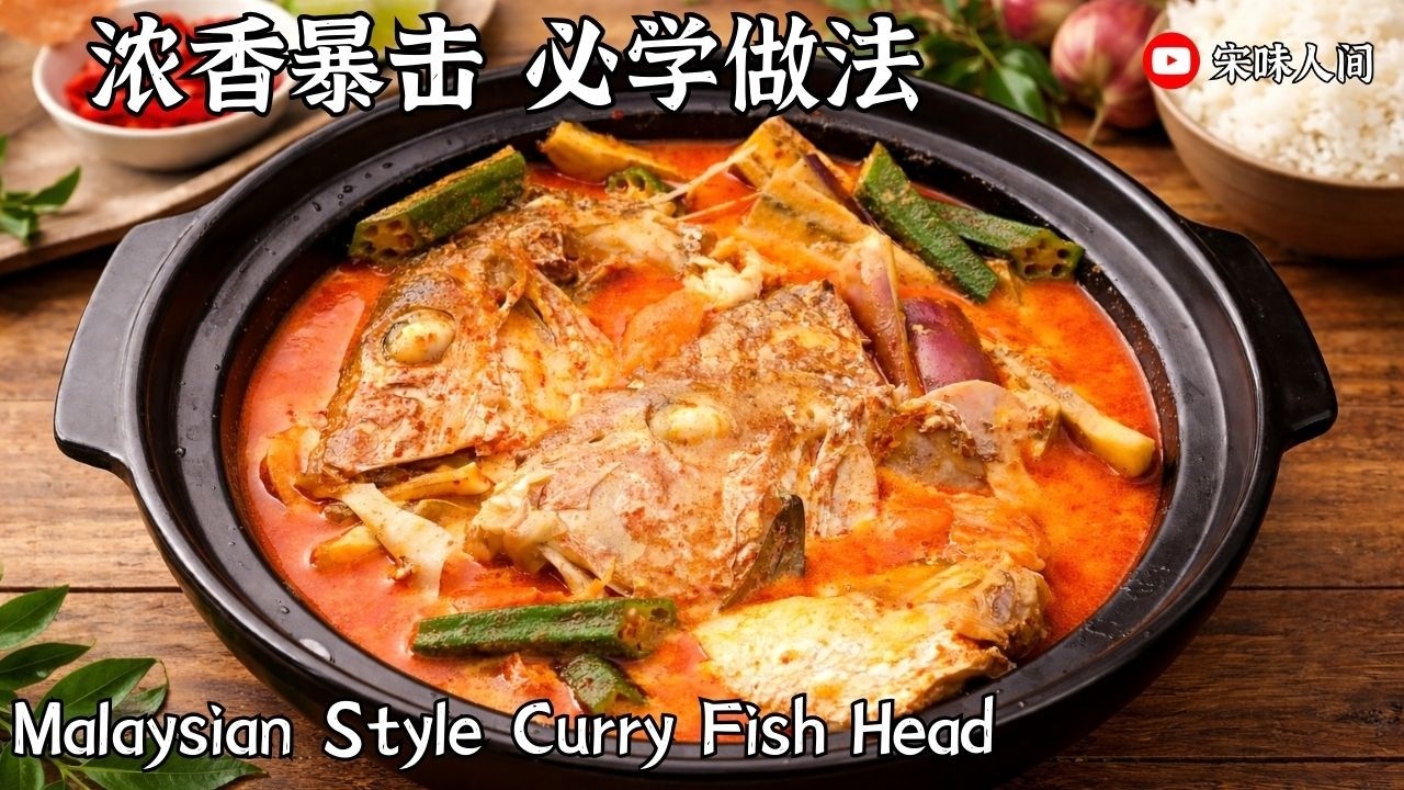 咖哩鱼头这样煮太香太下饭了 在家也能做餐厅味！