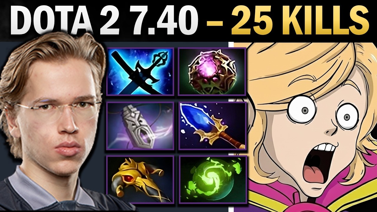Invoker Pro with 25 Kills and 1200 XPM - Dota 2 7.41