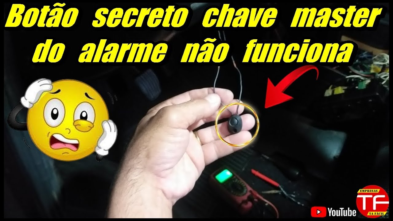 Como identificar defeito no botão da chave master do alarme