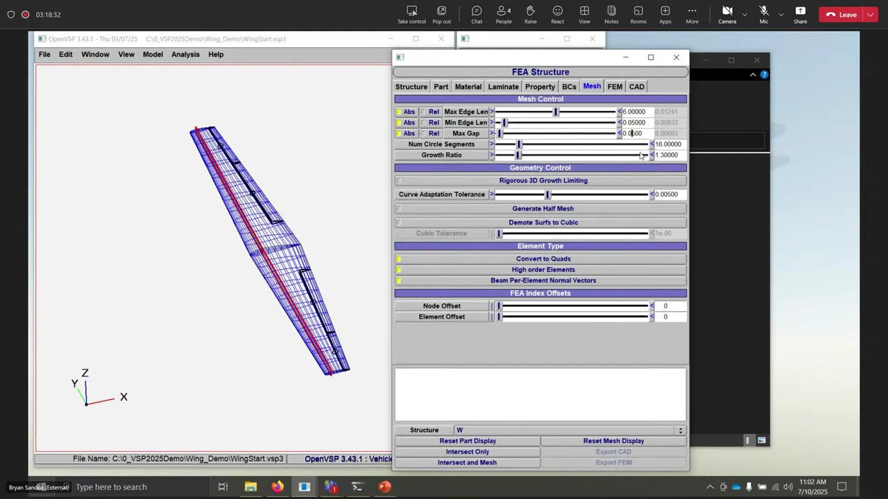 2025 OpenVSP Workshop: Structures Demo