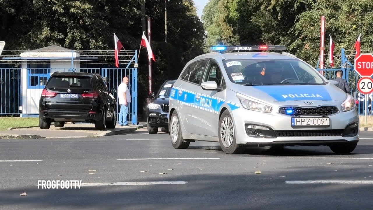 Police and Secret Service escorting Montenegro President Milo Djukanović