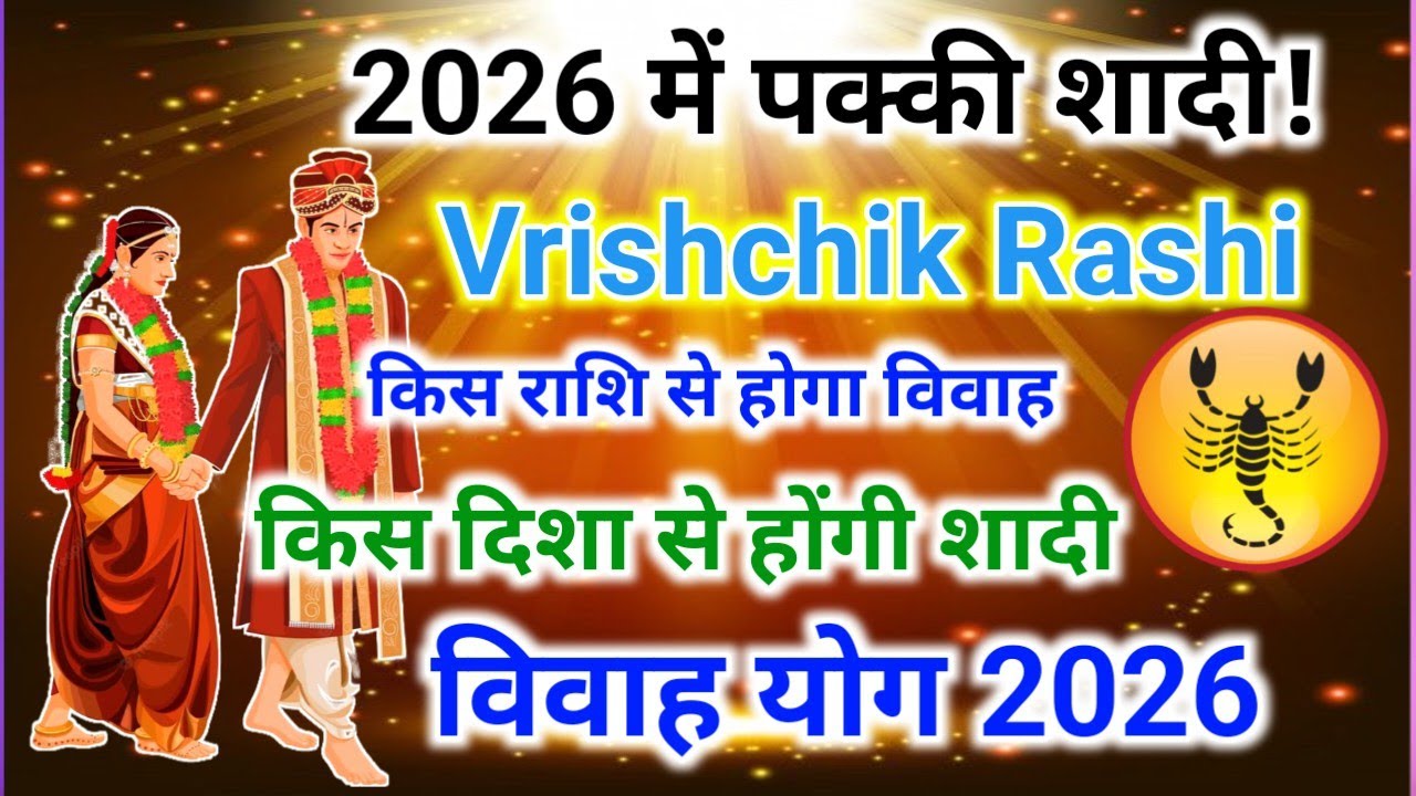 Scorpion marriage yog 2026 । वृश्चिक राशि शादी योग 2026 । विवाह योग 2026 ।#vivahyog2026। Shadi yog