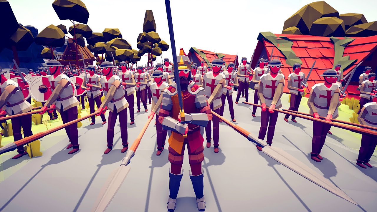 250x ENGLISH ARMY SIEGE ENEMY CASTLE - Totally Accurate Battle Simulator TABS