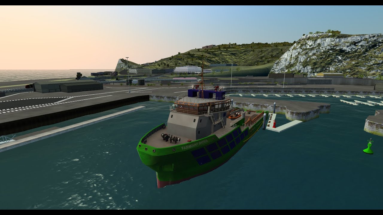 Ship Simulator Extremes, Advanced maneuvering in cramped harbour with Fairmount Sherpa