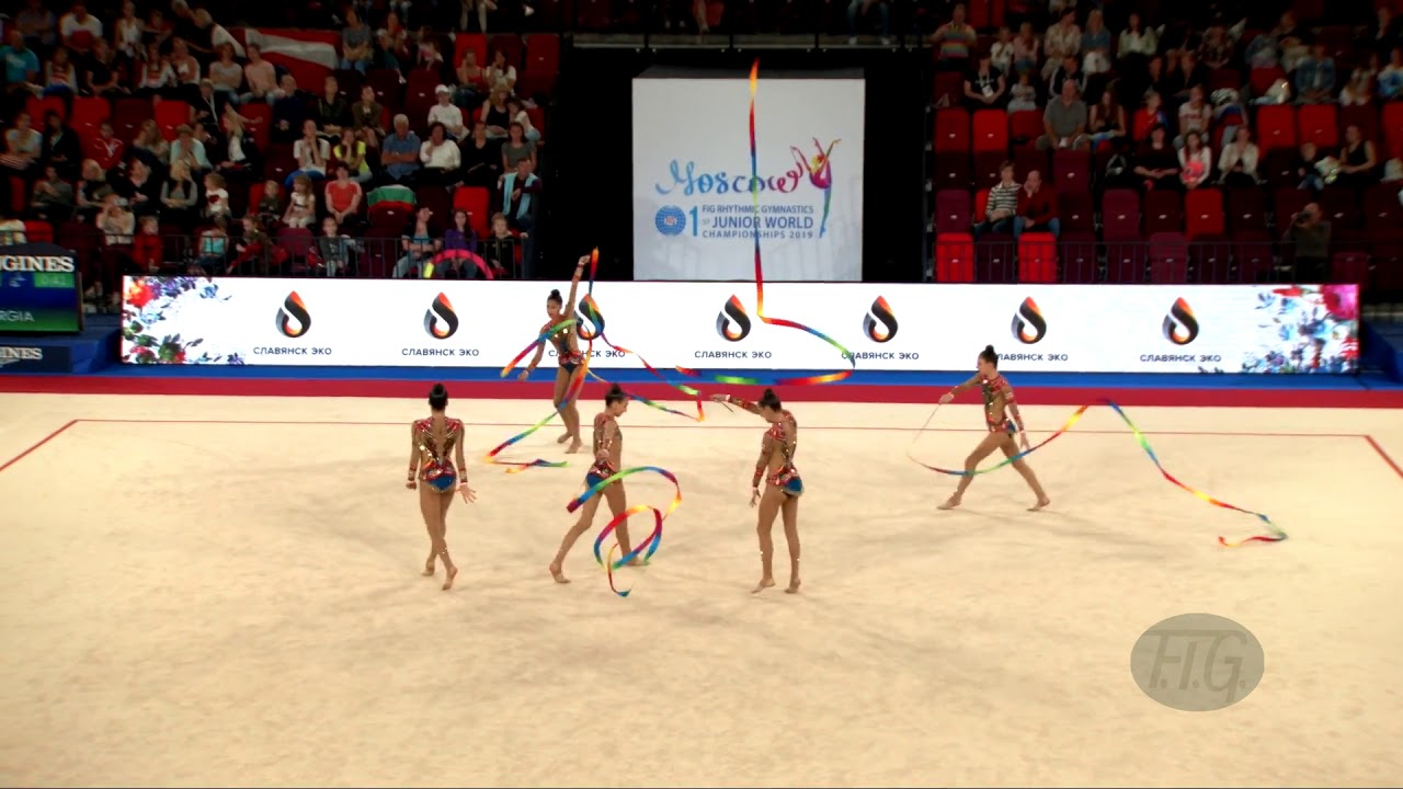 Georgia (GEO) - 2019 Rhythmic Junior Worlds, Moscow (RUS) - Qualifications 5 Ribbons