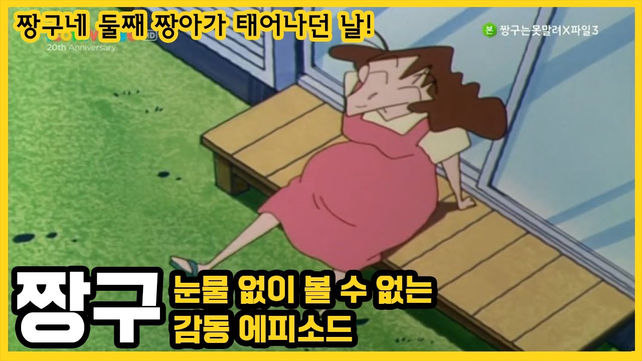 [짱구]눈물 없이 볼 수 없는 감동 에피소드-짱구네 둘째 짱아가 태어나던 날
