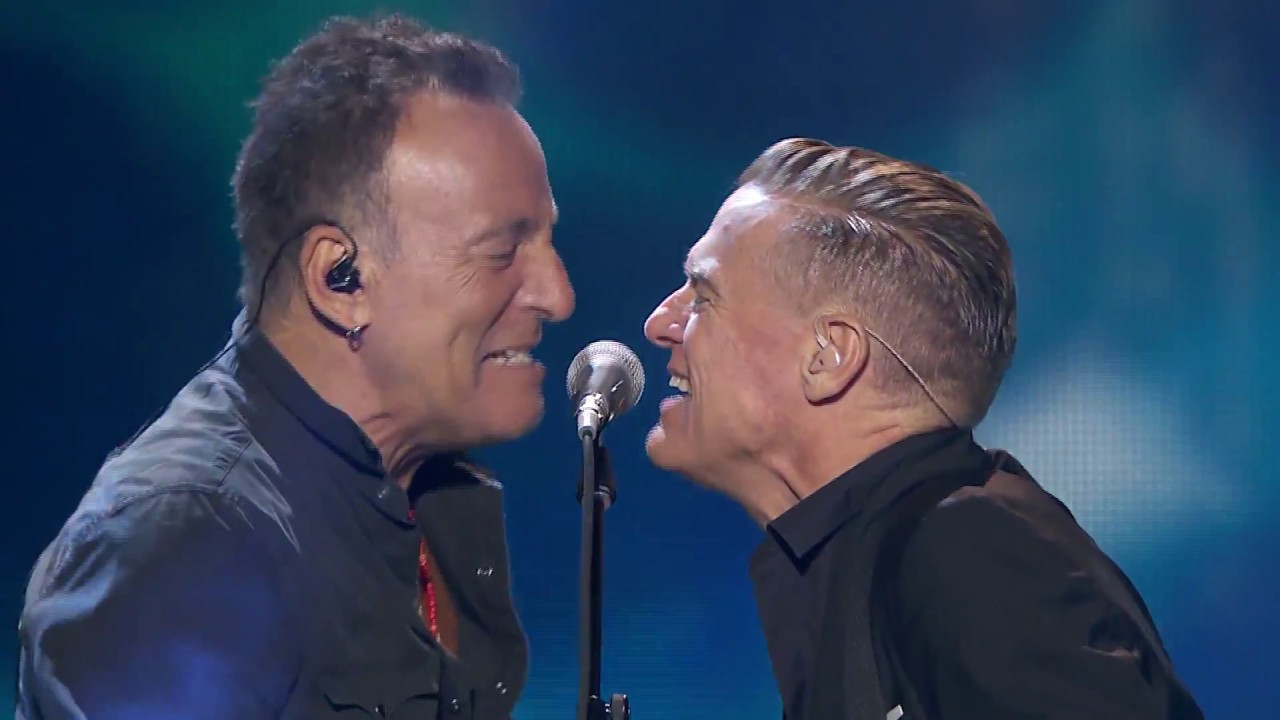 Bryan Adams & Bruce Springsteen performing 