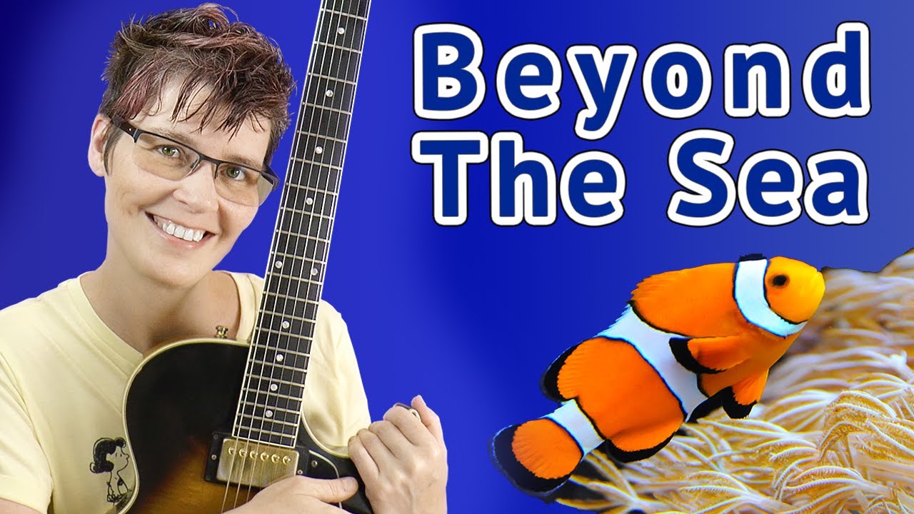 BEYOND THE SEA Guitar Tutorial - EASY Chord Melody - LA MER Guitar Lesson