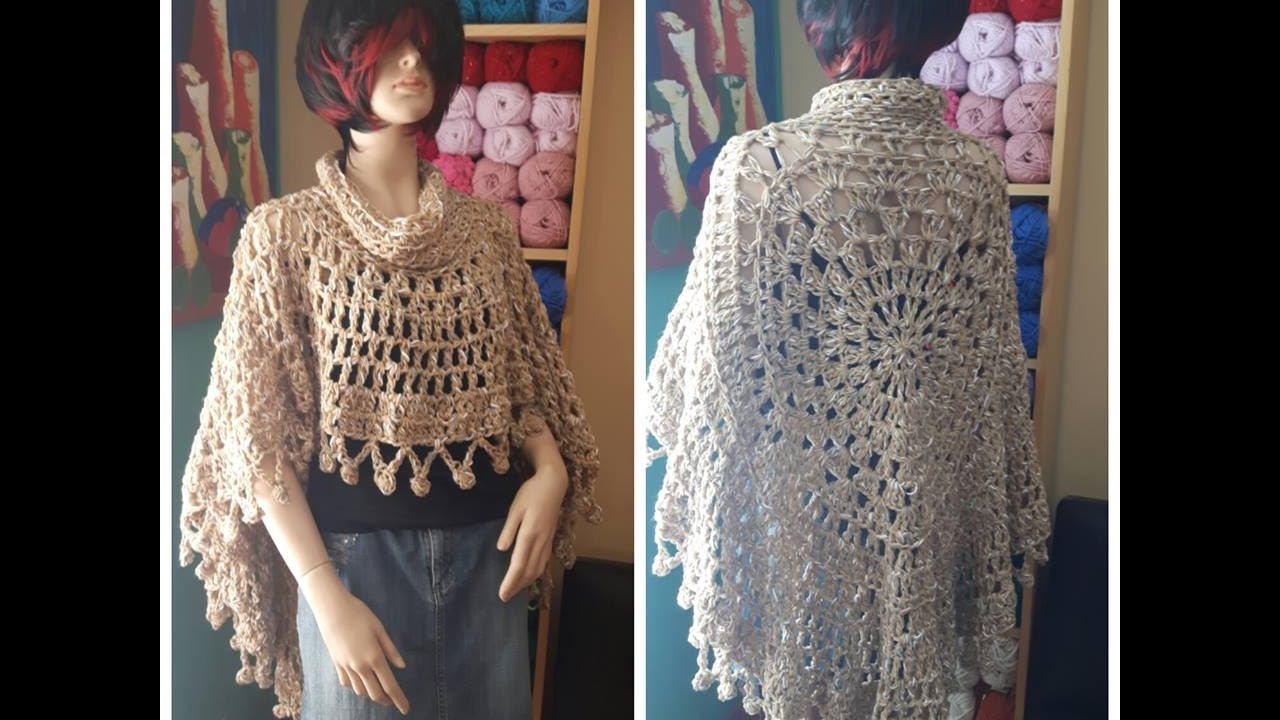 Crochet circular poncho for begginers