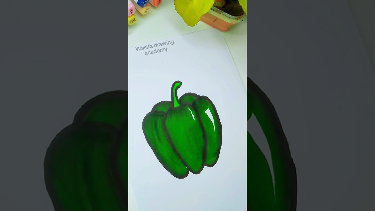 capsicum drawing #shorts #capsicum #art #drawing #painting