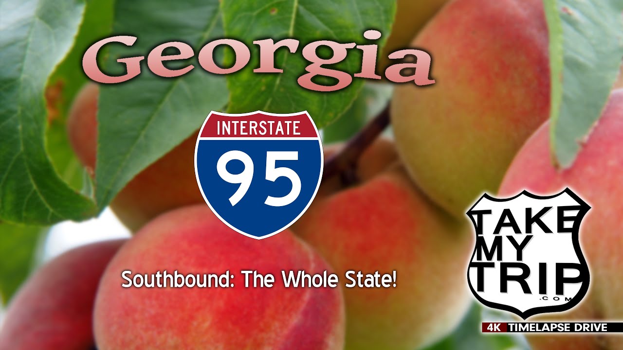 All of Interstate 95, Southbound through Georgia - 4k Real-Time Drive