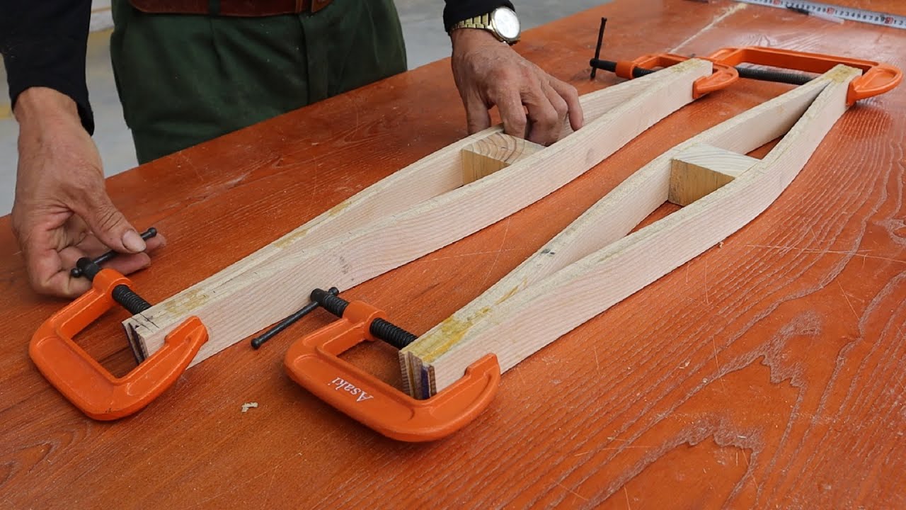 Amazing Woodworking Creative Project With Wooden Strips // Coffee Table With Unique Design