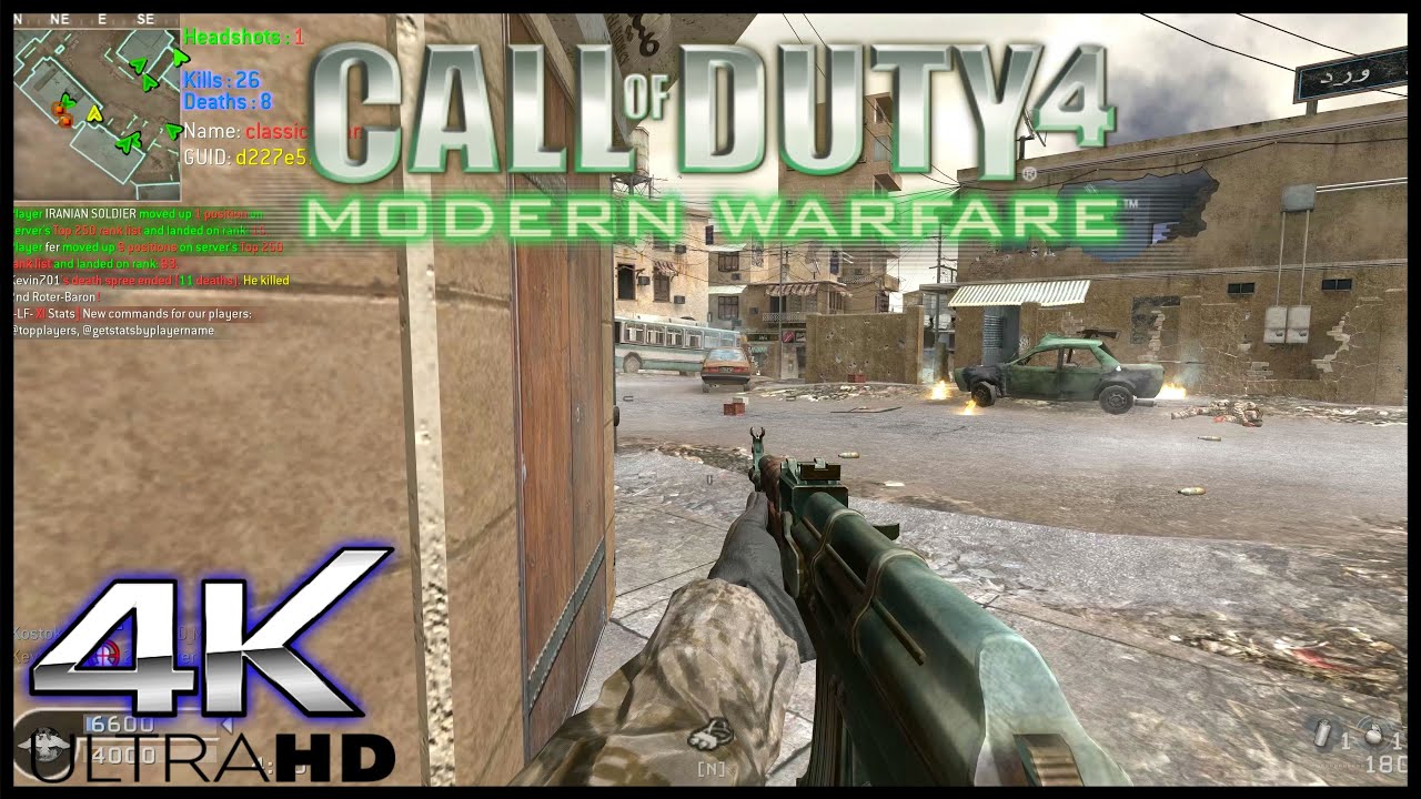 Call of Duty 4 Modern Warfare Crossfire TDM AK47 Gameplay 4K