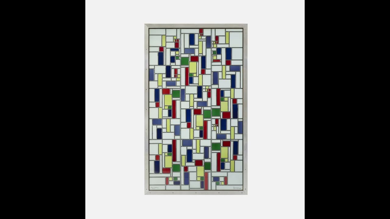 Theo van Doesburg Leiden Kompositie Glas in Lood 1918
